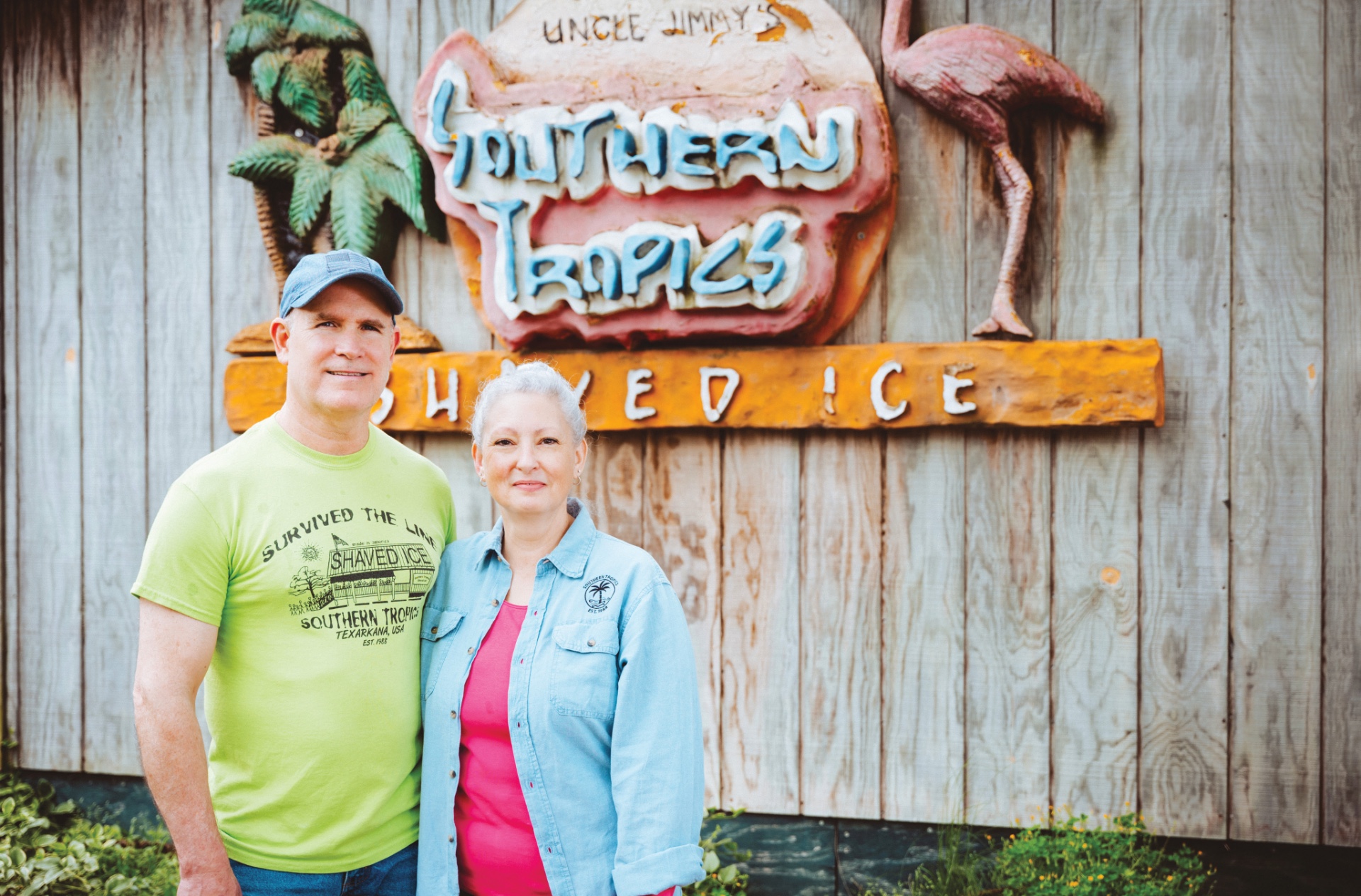 Jim and Stephanie Rainey, owners and full-time operators of Southern Tropics Shaved Ice. Photo by Matt Cornelius