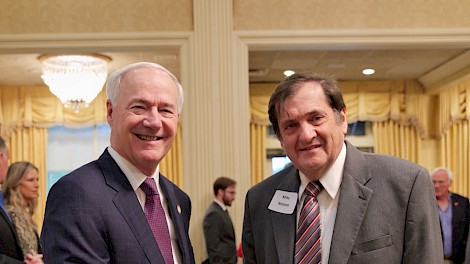 Governor Asa Hutchinson and Mike Malone