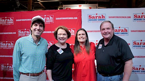 Brian Sanders, Rep. Carol Dalby, Sarah Huckabee Sanders, Rep. Lane Jean