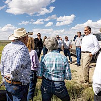 Senator Boozman meeting  with agriculture  producers in  Wyoming. photo courtesy of Senator Boozman