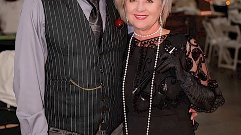 Robin and her husband, David, at the University of Arkansas Hope-Texarkana Casino Night in October, 2024.